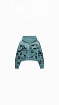 Raw 9 “War Script” Cropped Hoodie