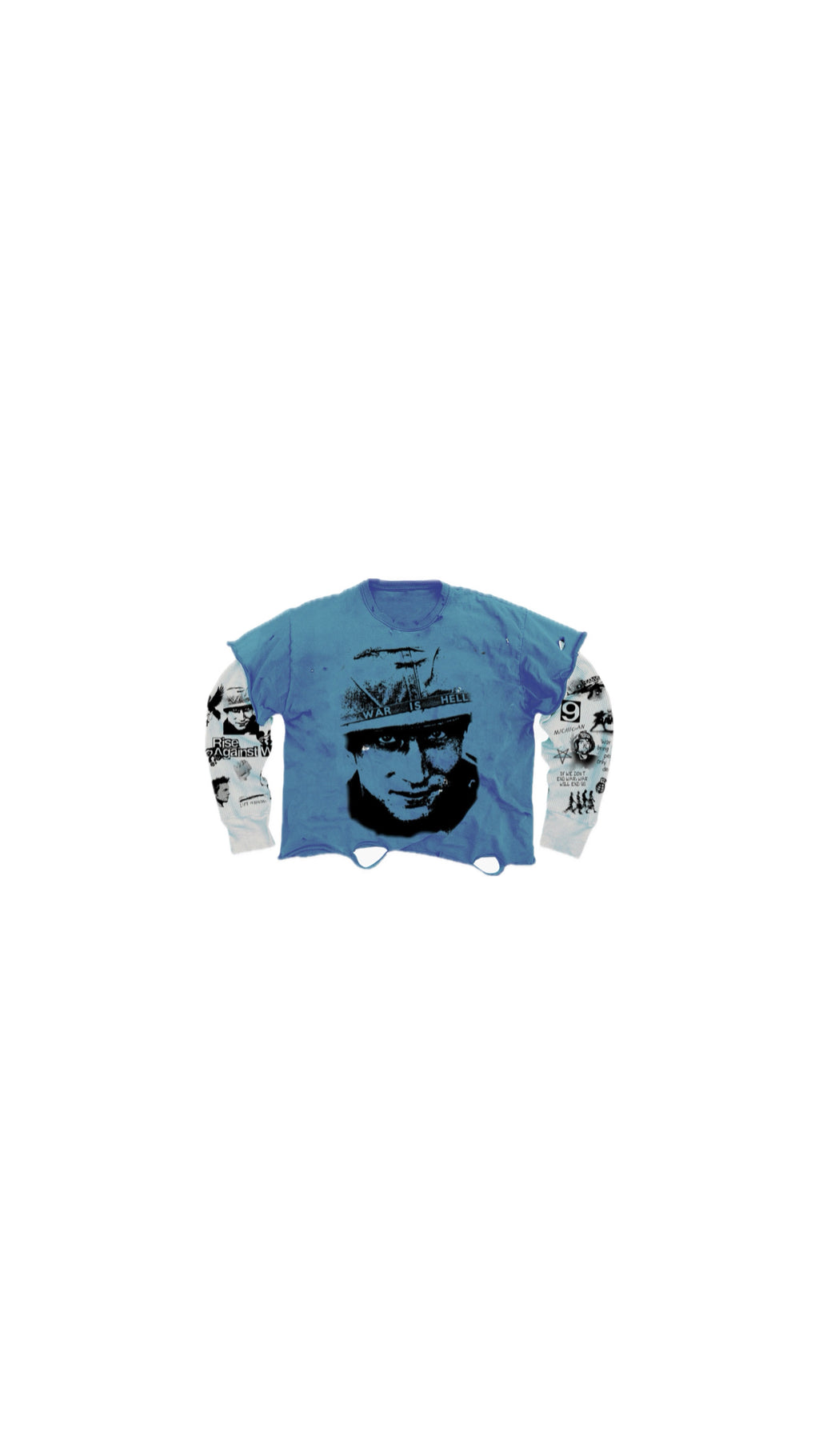 Raw 9 “War Is Hell” Distressed Vintage thermal