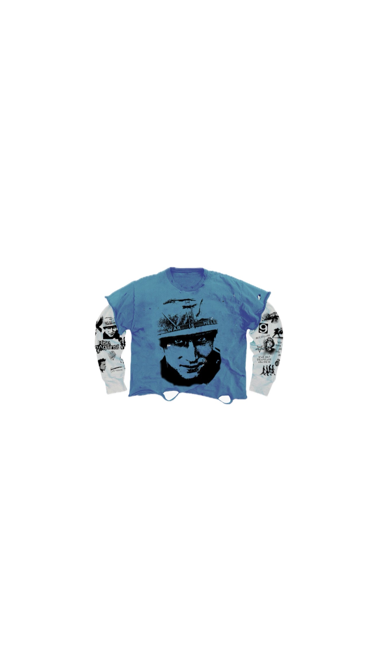 Raw 9 “War Is Hell” Distressed Vintage thermal